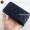 Chanel Zippy Medium Carvier Navy Wallet GHW