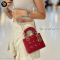 Christian Dior	Mini Lady Dior Burgundy Lambskin Cannage
