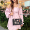 Christian Dior Paradise Diorama Flap Bag Black calfskin แบรนด์เนมมือสอง