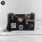 Christian Dior Paradise Diorama Flap Bag Black calfskin แบรนด์เนมมือสอง