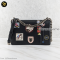 Christian Dior Paradise Diorama Flap Bag Black calfskin แบรนด์เนมมือสอง