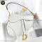 Unuesd Christian Dior	Saddle Bag Medium White Grained Calfskin	Calf
