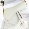 Unuesd Christian Dior	Saddle Bag Medium White Grained Calfskin	Calf