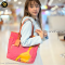 Coach Bonnie Cashin Fuchsia Orange Canvas Tote Cash Carry 13379