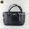 Coach East West Gallery Black Smooth Shiny Leather Tote	Leather