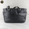 Coach East West Gallery Black Smooth Shiny Leather Tote	Leather