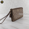 Coach F16109 Large Wristlet Double Zip Khaki แบรนด์เนมมือสอง