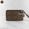 Coach F16109 Large Wristlet Double Zip Khaki แบรนด์เนมมือสอง