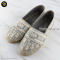 Dior Granville Espadrille In Deep Stone Gray Oblique Embroidered Cotton แบรนด์เนมมือสอง