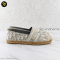 Dior Granville Espadrille In Deep Stone Gray Oblique Embroidered Cotton แบรนด์เนมมือสอง