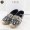 Granville Espadrille In Deep Blue Dior Oblique Embroidered Cotton แบรนด์เนมมือสอง