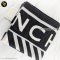 Givenchy Logo Print Scarf Wool Silk Black White Logo