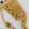 Chanel Chanel gold braid necklace with CC fob. Measures 78″ total.