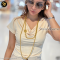 Chanel Chanel gold braid necklace with CC fob. Measures 78″ total.