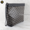 Goyard Conti Pouch Goyardine Canvas, Chevroches Calfskin • Black