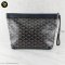 Goyard Conti Pouch Goyardine Canvas, Chevroches Calfskin • Black