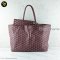 Goyard	Saint Louis PM Bag In Goyardine Canvas-Chevroches Calfskin With Palladium Hardware Burgundy