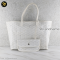 Goyard Saint Louis Tote Bag White Coated Canvas Leather Shoulder handbag Purse