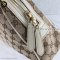 Gucci 169971 GG Canvas Shoulder Boston Handbag Beige White