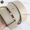 Gucci Belt GG Cream Leather Gold Interlocking G Buckle Belt