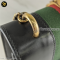 Gucci Black Leather Mini Web Chain Sylvie Shoulder Bag