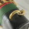 Gucci Black Leather Mini Web Chain Sylvie Shoulder Bag