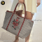 Gucci Blue/Red GG Coated Canvas Tattoo Heart Joy Large Tote Bag