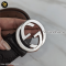 Gucci Brown Guccissima Leather Interlocking G Buckle Belt
