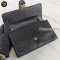 Gucci GG Interlocking Wallet On Chain Calf ดำ แบรนด์เนมมือสอง