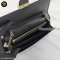 Gucci GG Interlocking Wallet On Chain Calf ดำ แบรนด์เนมมือสอง