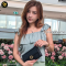Gucci GG Interlocking Wallet On Chain Calf ดำ แบรนด์เนมมือสอง