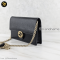 Gucci GG Interlocking Wallet On Chain Calf ดำ แบรนด์เนมมือสอง