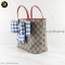 Gucci Kid Blue Gingham Bow Tote