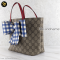 Gucci Kid Blue Gingham Bow Tote Canvas