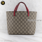 Gucci Kid Blue Gingham Bow Tote Canvas