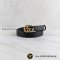Gucci Leather belt 1.5cm. with double G buckle