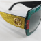Gucci Multicolor Gradient GG0102S Pop Glitter Iconic Oversize Square Sunglasses