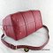 Gucci Red Pebbled Calfskin Leather Medium Boston Bag 247205