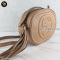 Gucci Soho 747779 Shoulder Bag Leather Beige Women's