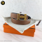 Hermes Buckle+Belt 1.5 Togo สีน้ำตาล เข็ดขัดผู้ชาย แบรนด์เนม มือสองของแท้