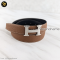 Hermes Buckle+Belt 1.5 Togo น้ำตาล/ดำ หัวทุบ H SHW
