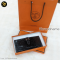Hermes Ebene Crocodile Bearn Bifold Wallet Palladium Hardware แบรนด์เนมมือสอง