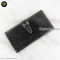 Hermes Ebene Crocodile Bearn Bifold Wallet Palladium