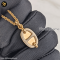 Hermes Mini Maillon Necklace Marron Glace RGHW Pink Gold แบรนด์เนมมือสอง