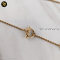 Hermes Mini Maillon Necklace Marron Glace RGHW Pink Gold แบรนด์เนมมือสอง