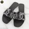 Hermes Pool Sandal Aloha Noir Rubber