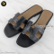Hermes Shoes Slippers Swift Black แบรนด์เนมมือสอง