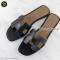 Hermes Shoes Slippers Swift Black แบรนด์เนมมือสอง