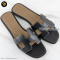Hermes Shoes Slippers Swift Black แบรนด์เนมมือสอง