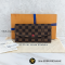 Louis Vuitton Emilie Wallet Damier Ebene Canvas Rouge